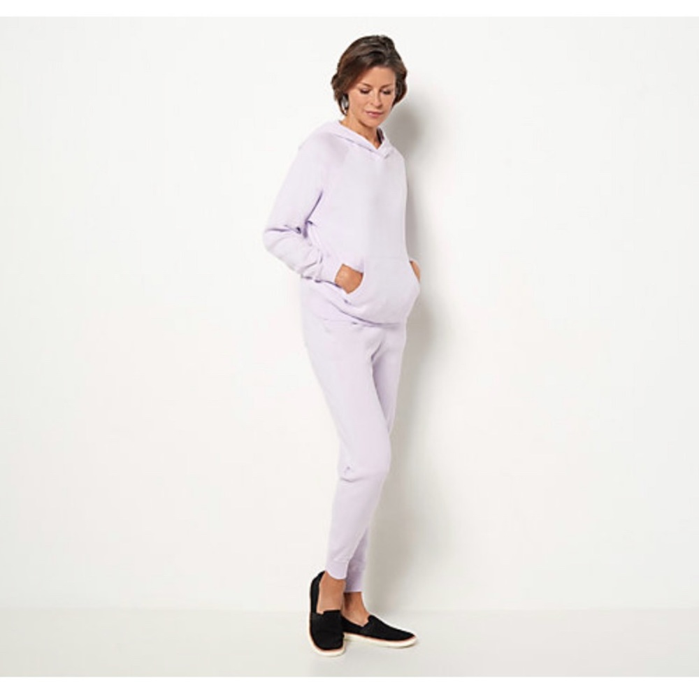 NWOT Soft by NAADAM Cotton Cashmere Hoodie and Jogger Lounge Set Lavender - XL